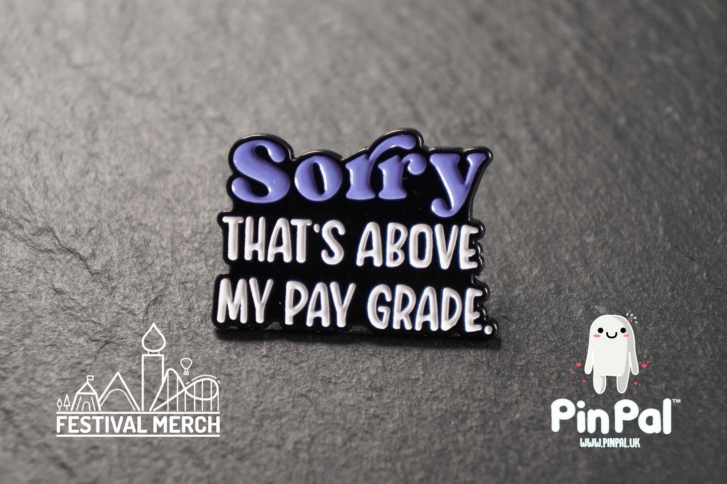 Funny Enamel Pin - PinPal UK107 - Pin Badges - Funny Gift, Music Gift, Anime Gift, Cute Gift, Positive gift, Cheeky Rude Gift, Unique Gift