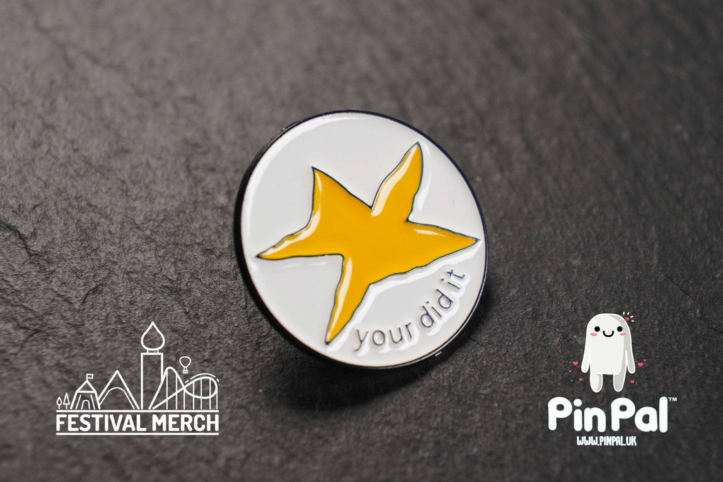 Funny Enamel Pin - PinPal UK110- Pin Badges - Funny Gift, Music Gift, Anime Gift, Cute Gift, Positive gift, Cheeky Rude Gift, Unique Gift