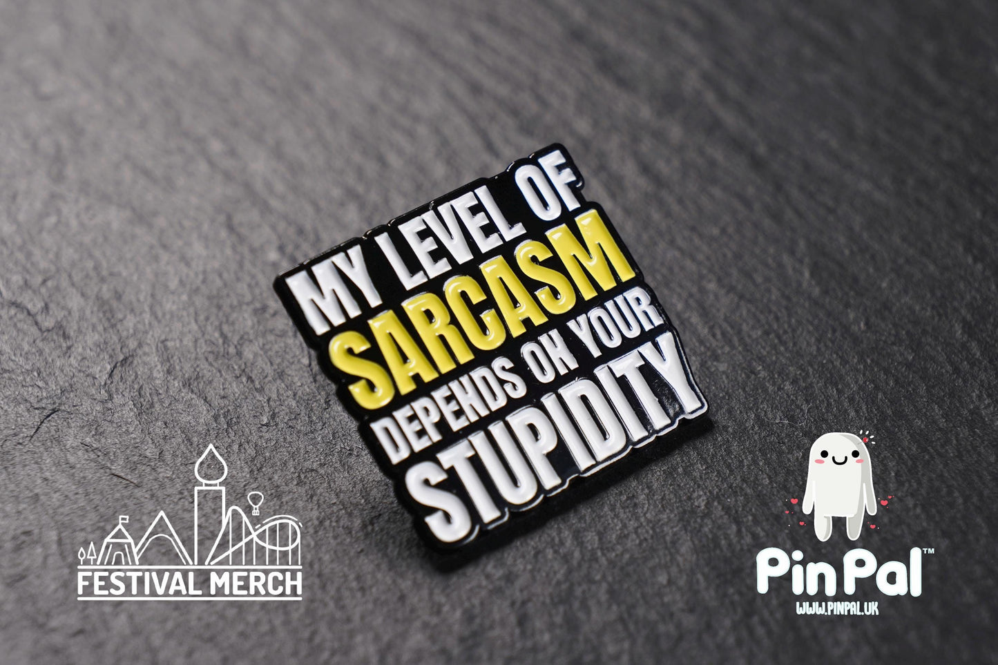 Funny Enamel Pin - PinPal UK132 - Pin Badges - Funny Gift, Music Gift, Anime Gift, Cute Gift, Positive gift, Cheeky Rude Gift, Unique Gift