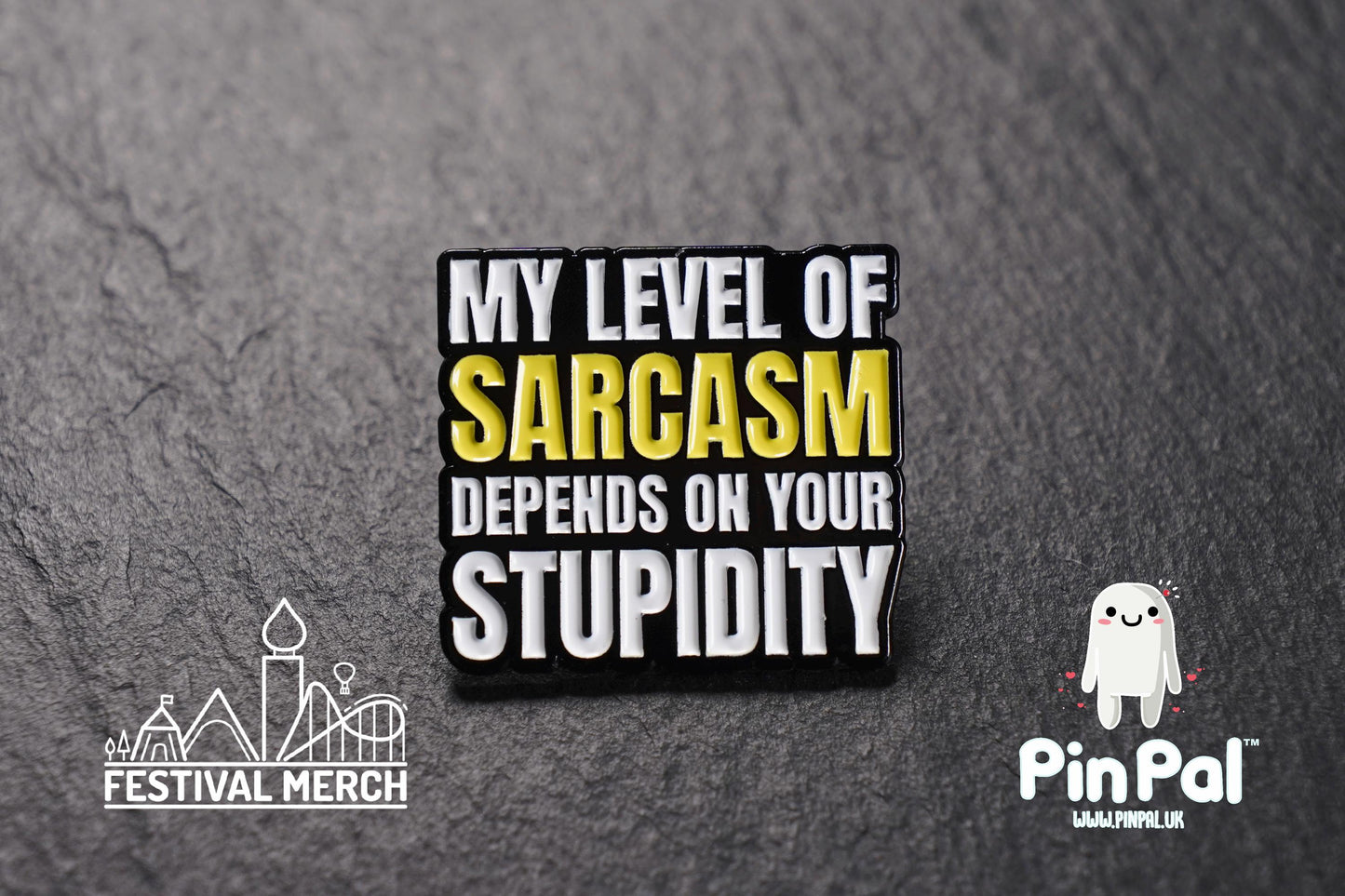 Funny Enamel Pin - PinPal UK132 - Pin Badges - Funny Gift, Music Gift, Anime Gift, Cute Gift, Positive gift, Cheeky Rude Gift, Unique Gift