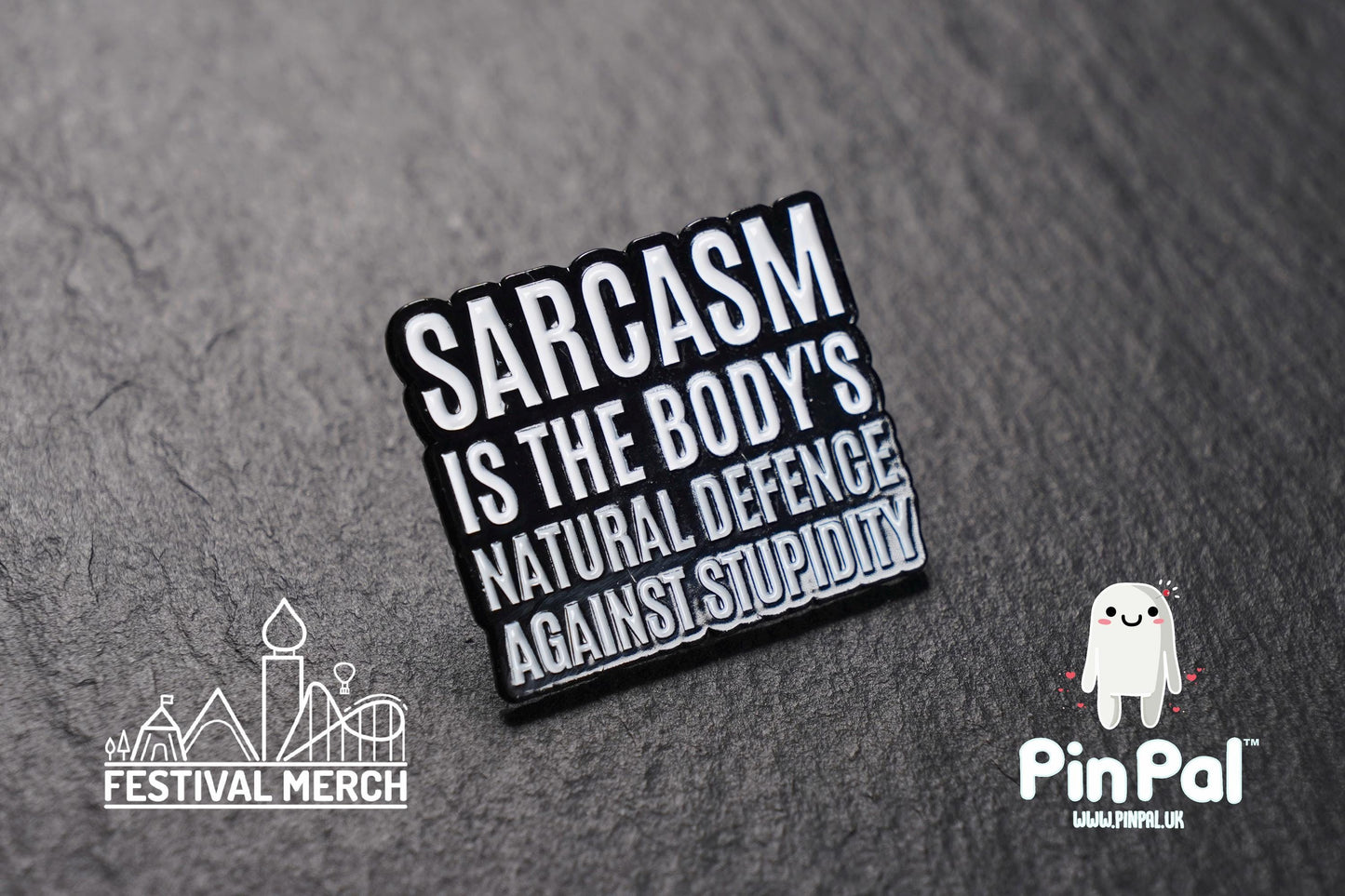 Funny Enamel Pin - PinPal UK141 - Pin Badges - Funny Gift, Music Gift, Anime Gift, Cute Gift, Positive gift, Cheeky Rude Gift, Unique Gift