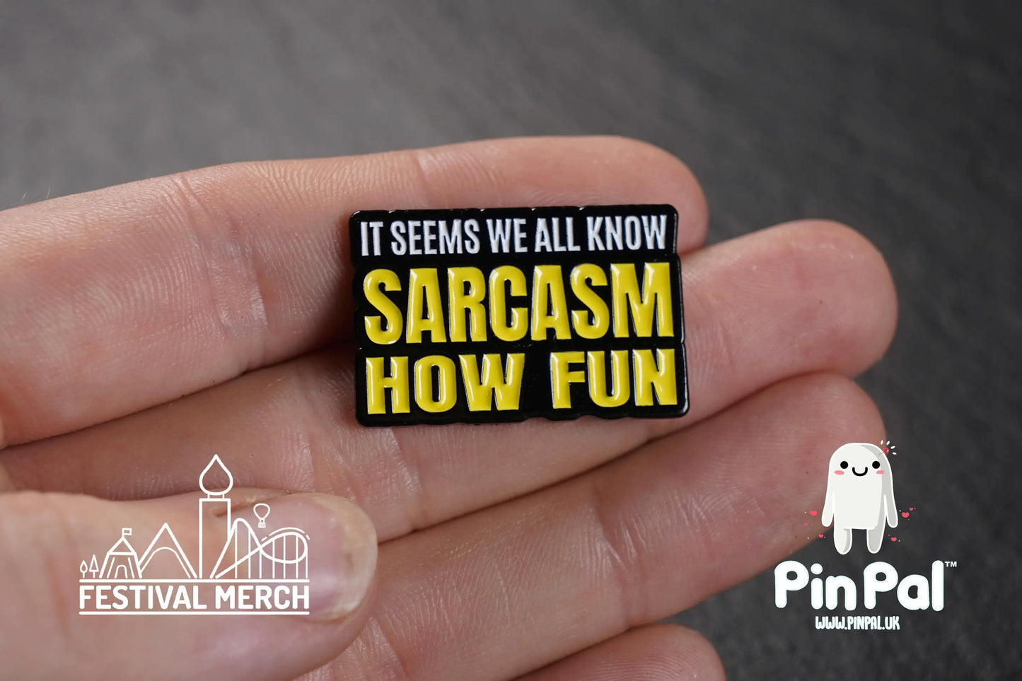 Funny Enamel Pin - PinPal UK142 - Pin Badges - Funny Gift, Music Gift, Anime Gift, Cute Gift, Positive gift, Cheeky Rude Gift, Unique Gift