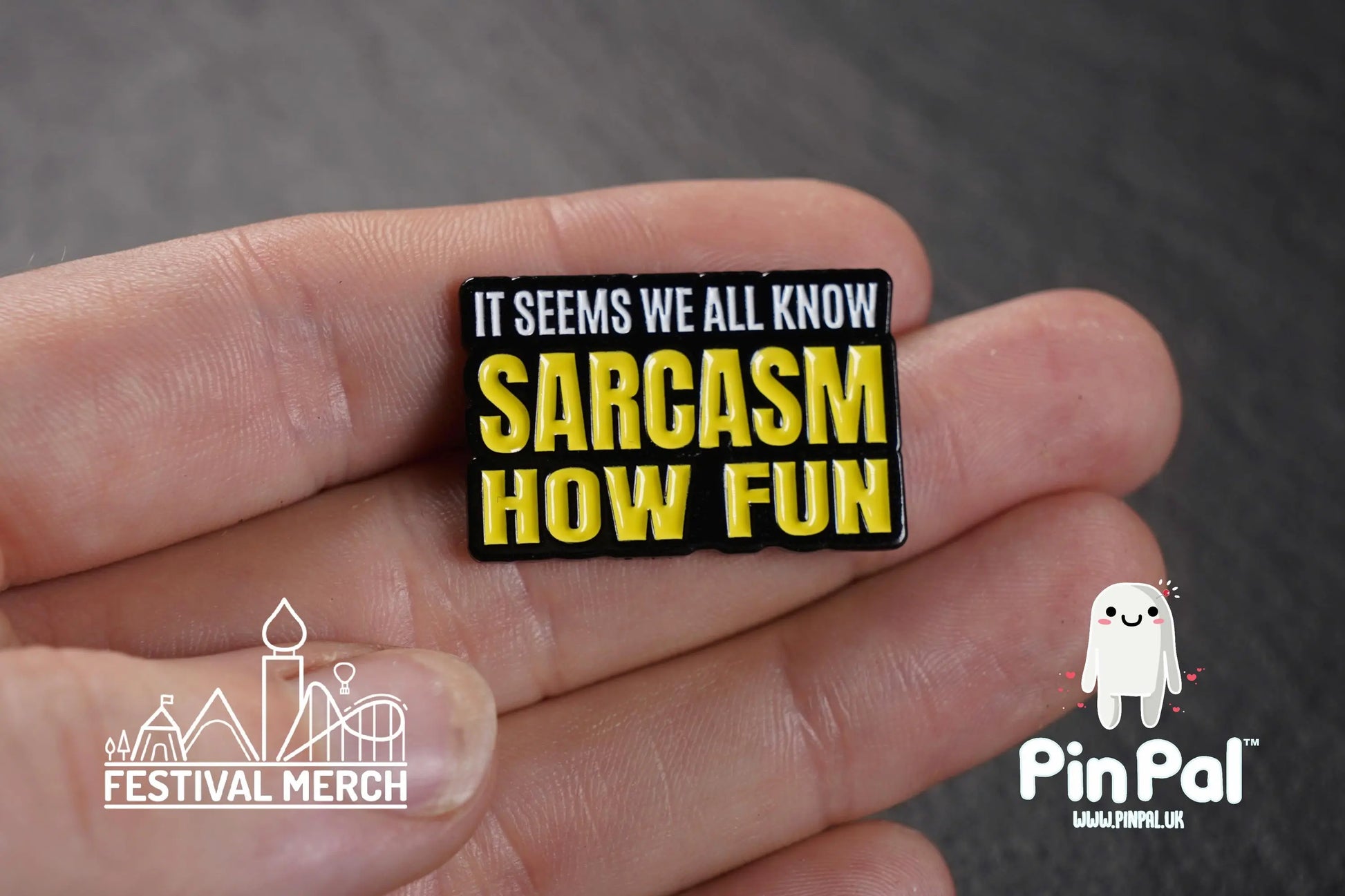 Funny Enamel Pin - PinPal UK142 - Pin Badges - Funny Gift, Music Gift, Anime Gift, Cute Gift, Positive gift, Cheeky Rude Gift, Unique Gift