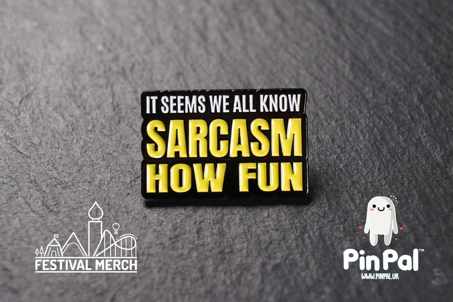 Funny Enamel Pin - PinPal UK142 - Pin Badges - Funny Gift, Music Gift, Anime Gift, Cute Gift, Positive gift, Cheeky Rude Gift, Unique Gift