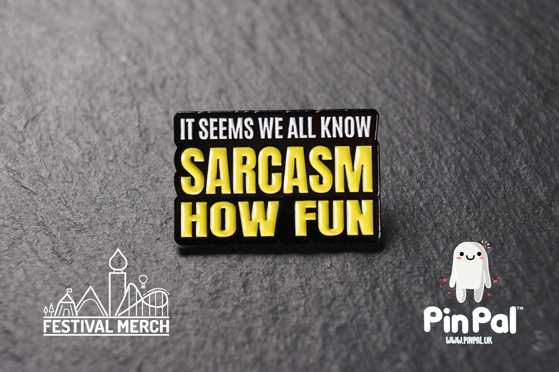 Funny Enamel Pin - PinPal UK142 - Pin Badges - Funny Gift, Music Gift, Anime Gift, Cute Gift, Positive gift, Cheeky Rude Gift, Unique Gift