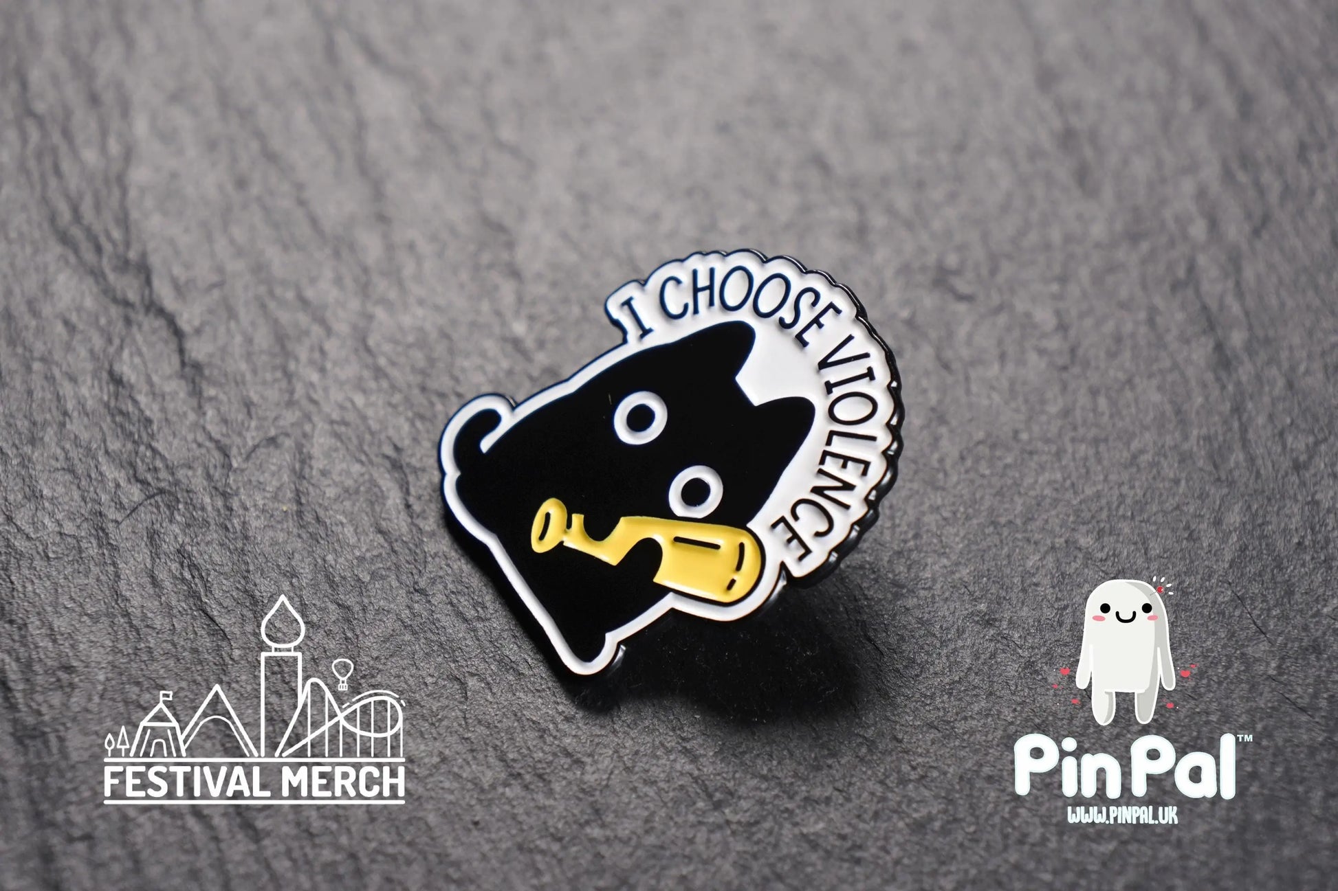 Funny Enamel Pin - PinPal UK168 - Pin Badges - Funny Gift, Music Gift, Anime Gift, Cute Gift, Positive gift, Cheeky Rude Gift, Unique Gift