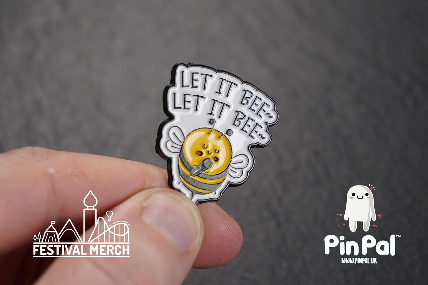 Bee Enamel Pin - PinPal UK173 - Pin Badges - Funny Gift, Music Gift, Anime Gift, Cute Gift, Positive gift, Cheeky Rude Gift, Unique Gift