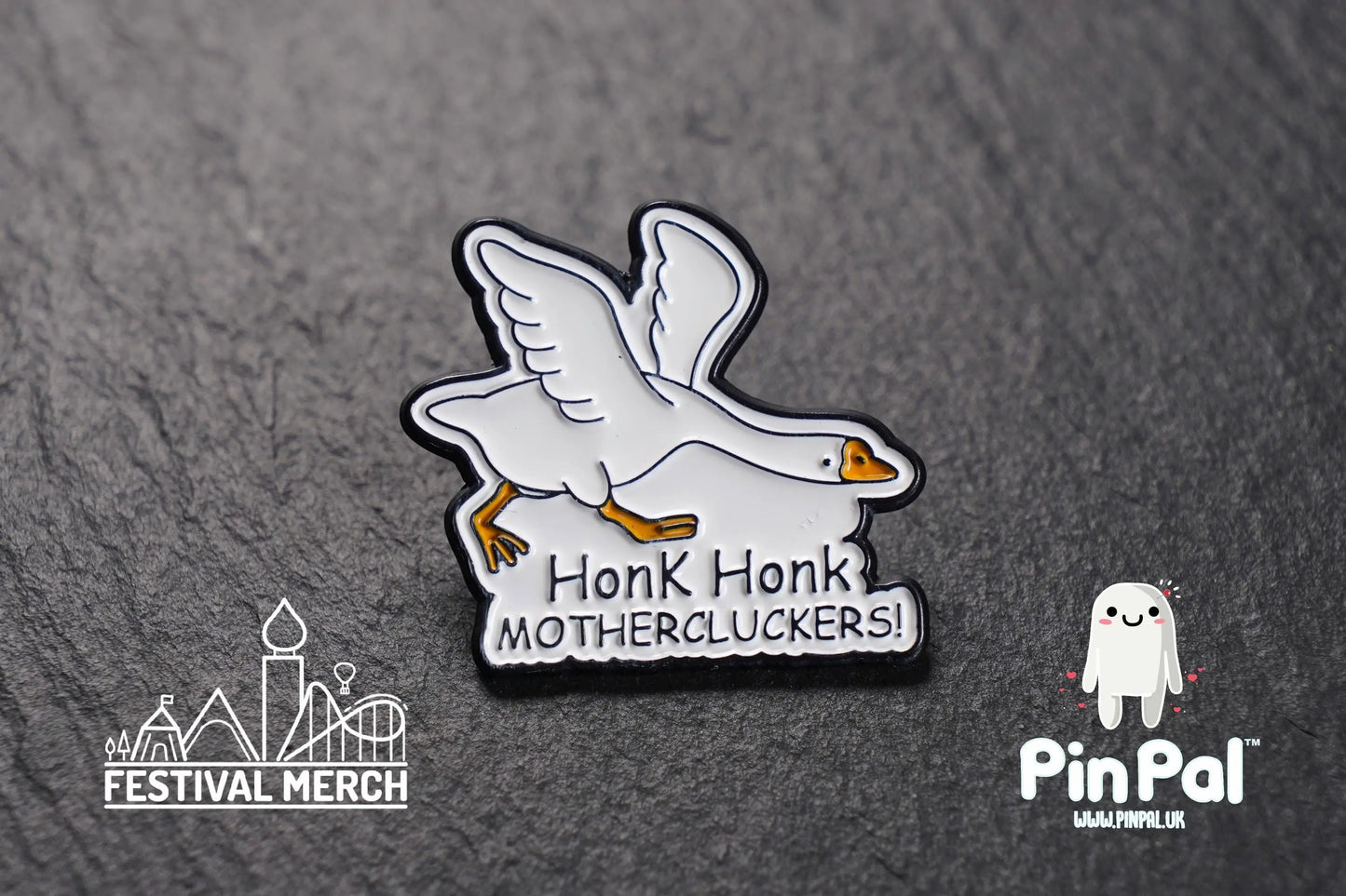 Silly Goose Enamel Pin - PinPal UK174 - Pin Badges - Funny Gift, Music Gift, Anime Gift, Cute Gift, Positive gift, Cheeky Rude Gift