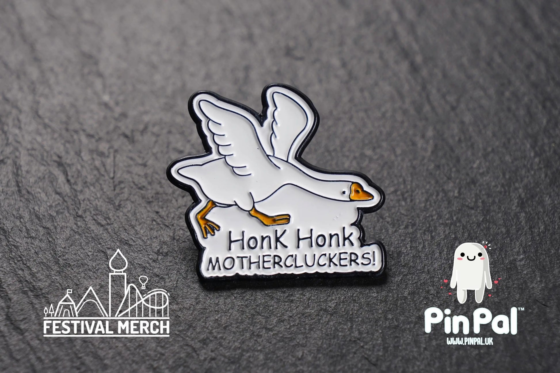 Silly Goose Enamel Pin - PinPal UK174 - Pin Badges - Funny Gift, Music Gift, Anime Gift, Cute Gift, Positive gift, Cheeky Rude Gift