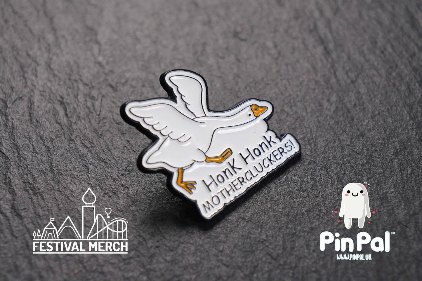 Silly Goose Enamel Pin - PinPal UK174 - Pin Badges - Funny Gift, Music Gift, Anime Gift, Cute Gift, Positive gift, Cheeky Rude Gift