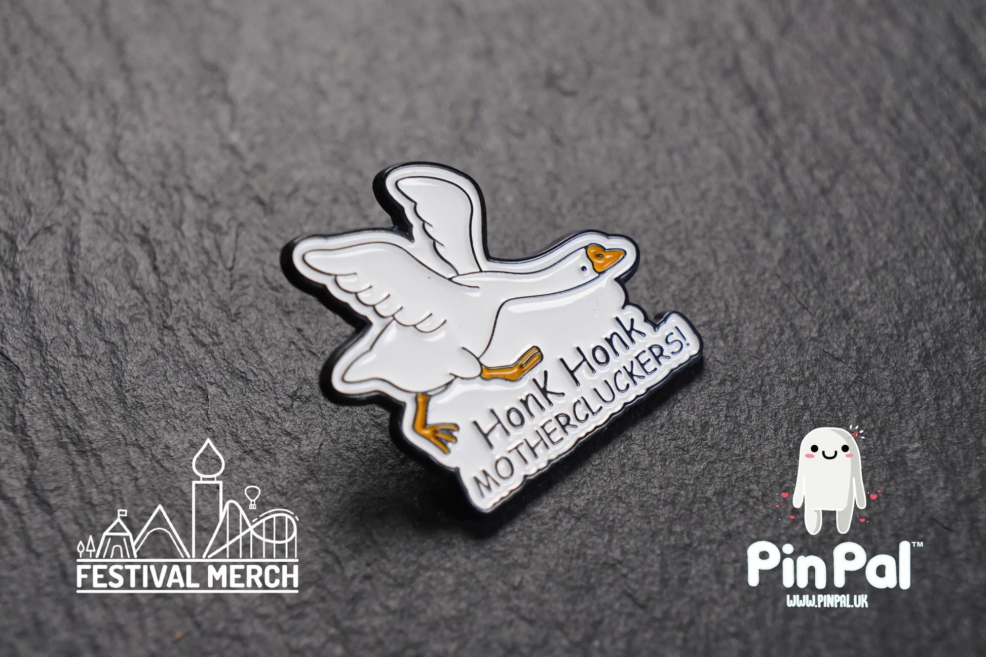 Silly Goose Enamel Pin - PinPal UK174 - Pin Badges - Funny Gift, Music Gift, Anime Gift, Cute Gift, Positive gift, Cheeky Rude Gift