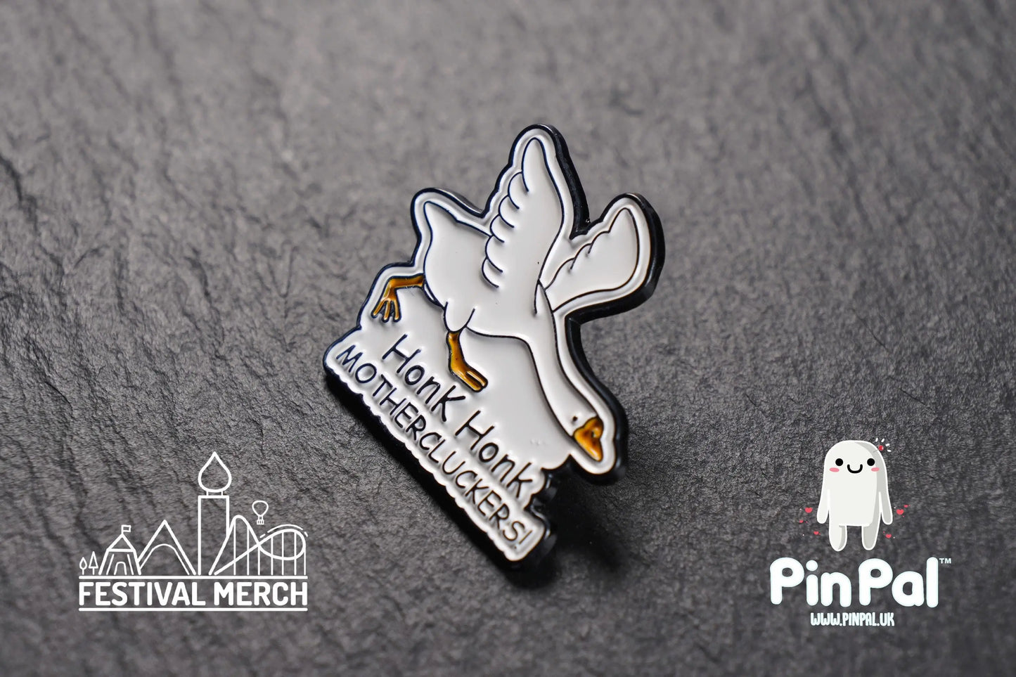 Silly Goose Enamel Pin - PinPal UK174 - Pin Badges - Funny Gift, Music Gift, Anime Gift, Cute Gift, Positive gift, Cheeky Rude Gift
