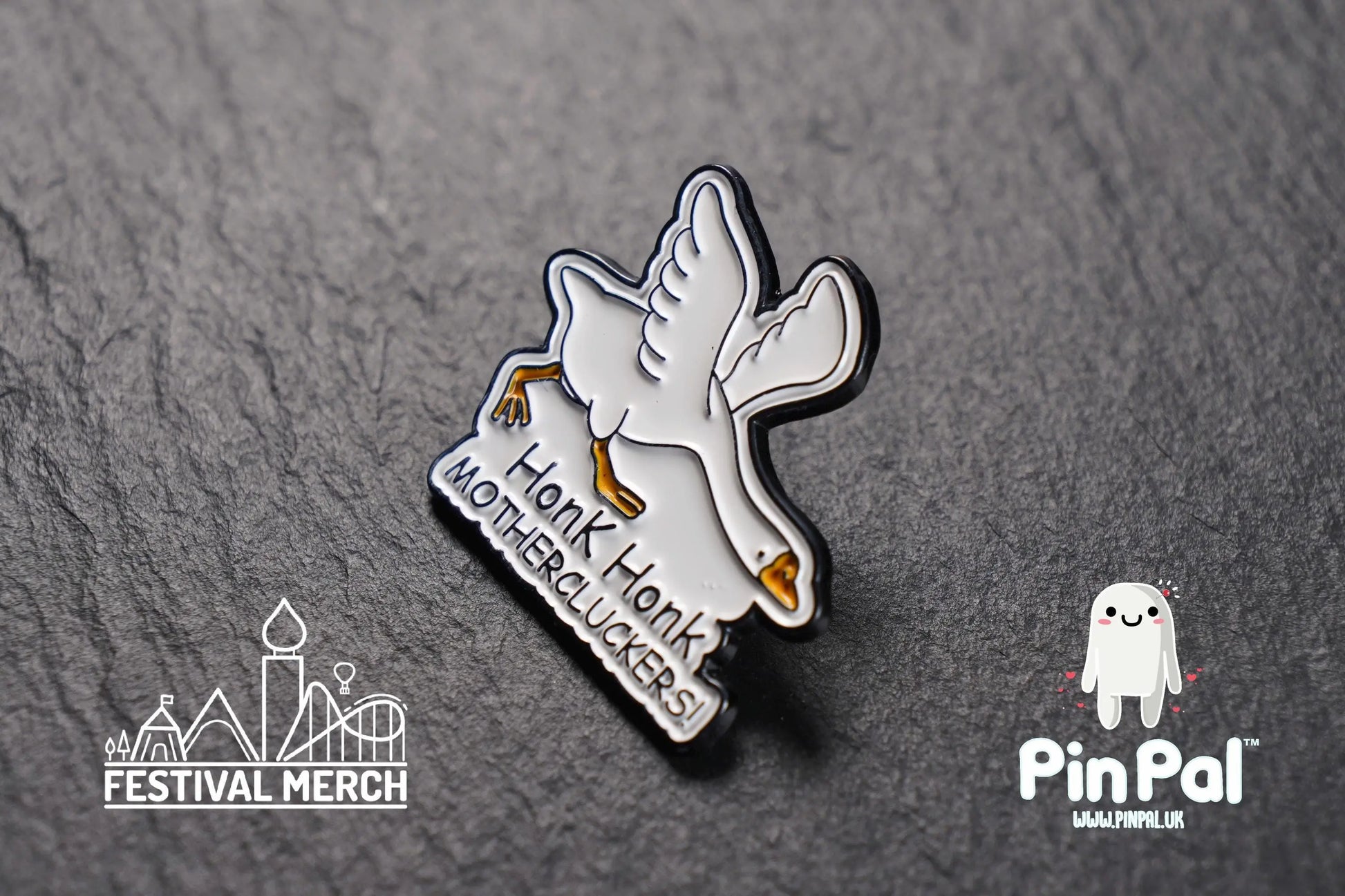 Silly Goose Enamel Pin - PinPal UK174 - Pin Badges - Funny Gift, Music Gift, Anime Gift, Cute Gift, Positive gift, Cheeky Rude Gift