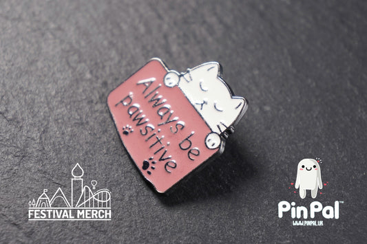 Cat Enamel Pin - PinPal UK176 - Pin Badges - Funny Gift, Music Gift, Anime Gift, Cute Gift, Positive gift, Cheeky Rude Gift, Unique Gift