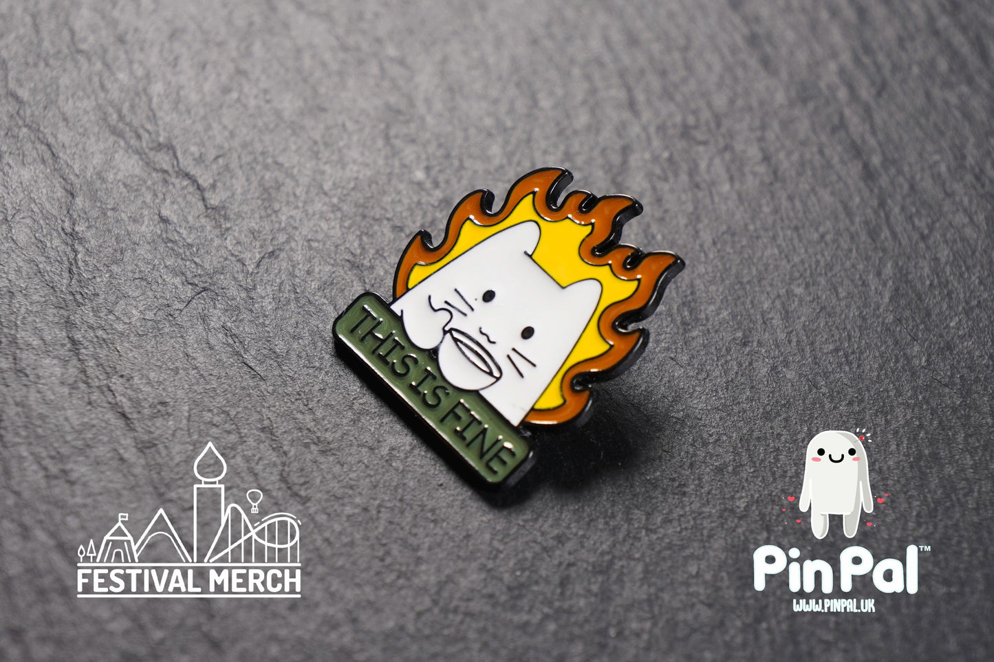 Cat Enamel Pin - PinPal UK179 - Pin Badges - Funny Gift, Music Gift, Anime Gift, Cute Gift, Positive gift, Cheeky Rude Gift, Unique Gift