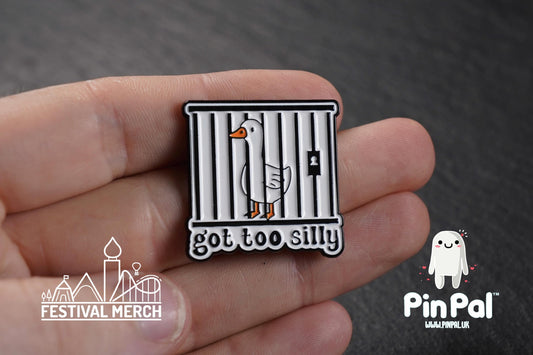 Silly Goose Enamel Pin - PinPal UK180 - Pin Badges - Funny Gift, Music Gift, Anime Gift, Cute Gift, Positive gift, Cheeky Rude Gift