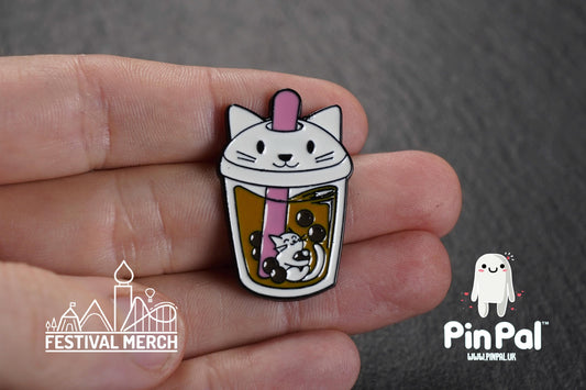 Cat Enamel Pin - PinPal UK183 - Pin Badges - Funny Gift, Music Gift, Anime Gift, Cute Gift, Positive gift, Cheeky Rude Gift, Unique Gift