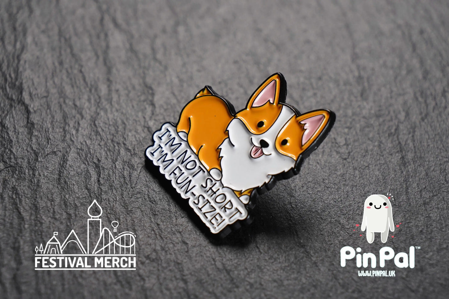 Dog Enamel Pin - PinPal UK184 - Pin Badges - Funny Gift, Music Gift, Anime Gift, Cute Gift, Positive gift, Cheeky Rude Gift, Unique Gift