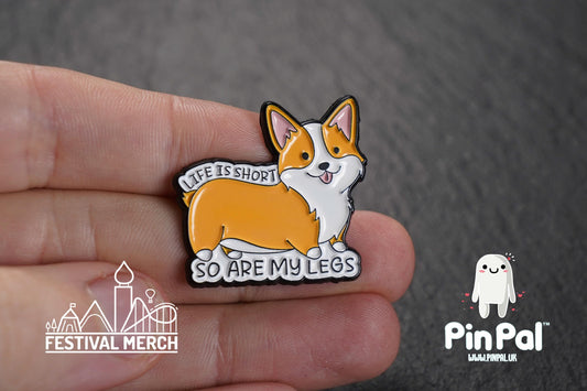 Dog Enamel Pin - PinPal UK185 - Pin Badges - Funny Gift, Music Gift, Anime Gift, Cute Gift, Positive gift, Cheeky Rude Gift, Unique Gift