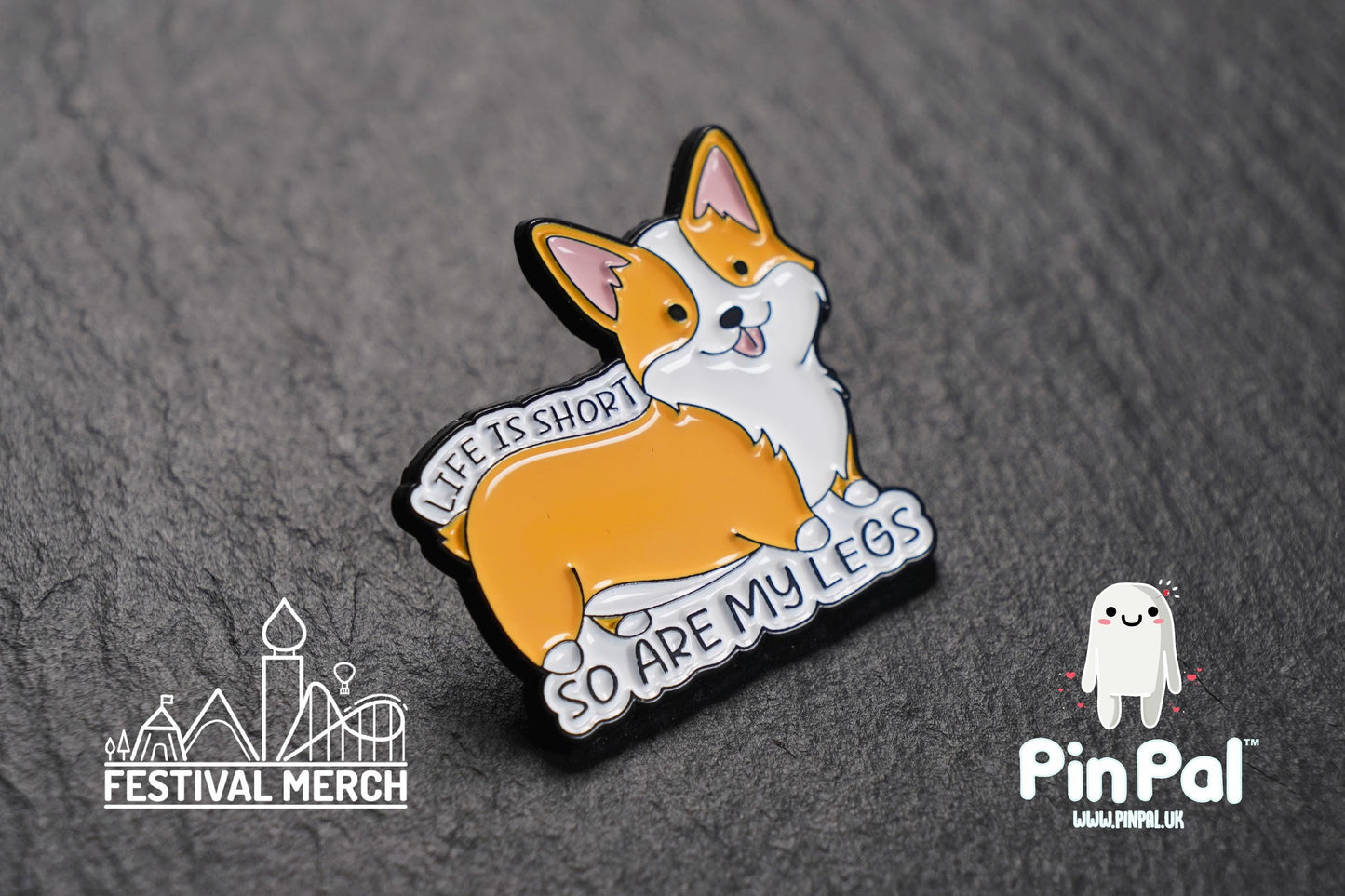 Dog Enamel Pin - PinPal UK185 - Pin Badges - Funny Gift, Music Gift, Anime Gift, Cute Gift, Positive gift, Cheeky Rude Gift, Unique Gift