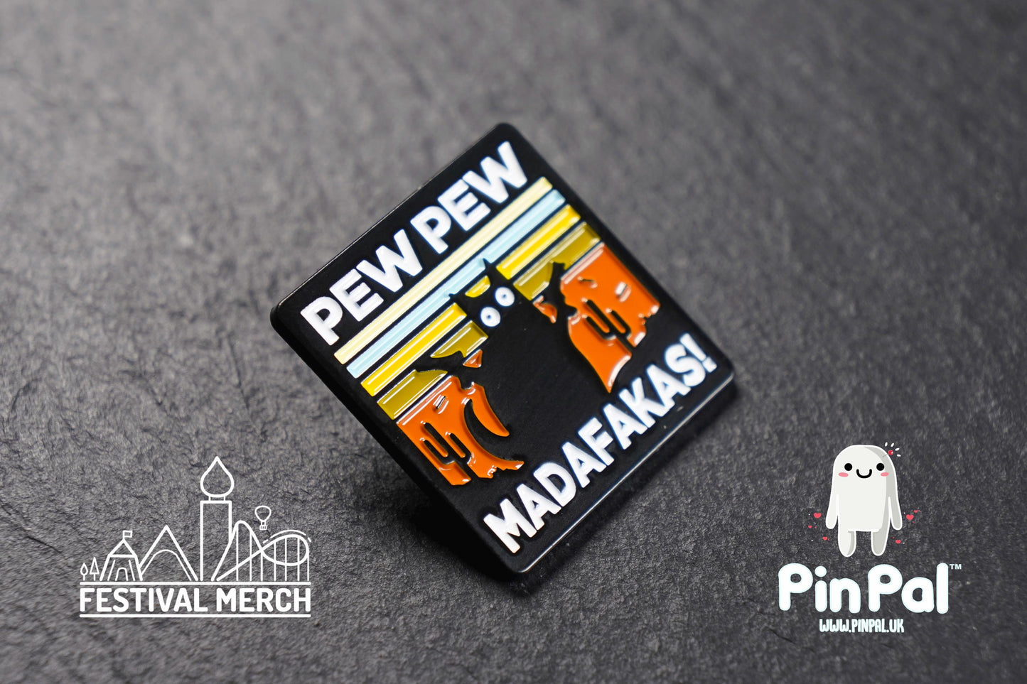 Cat Enamel Pin - PinPal UK186 - Pin Badges - Funny Gift, Music Gift, Anime Gift, Cute Gift, Positive gift, Cheeky Rude Gift, Unique Gift