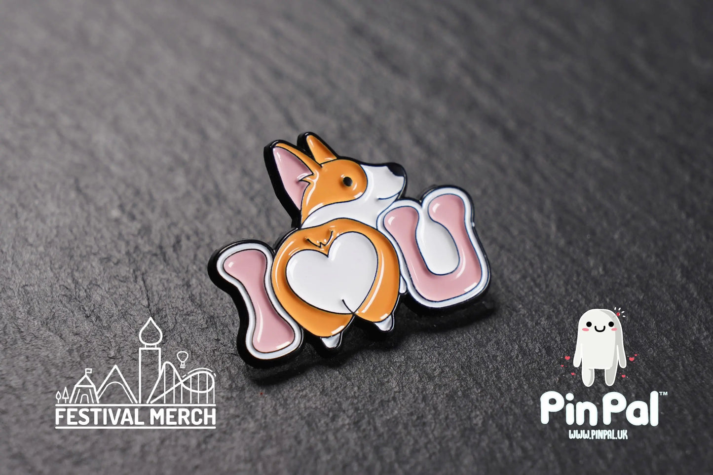 I love you Enamel Pin - PinPal UK195 - Pin Badges - Funny Gift, Music Gift, Anime Gift, Cute Gift, Positive gift, Cheeky Rude Gift, Unique