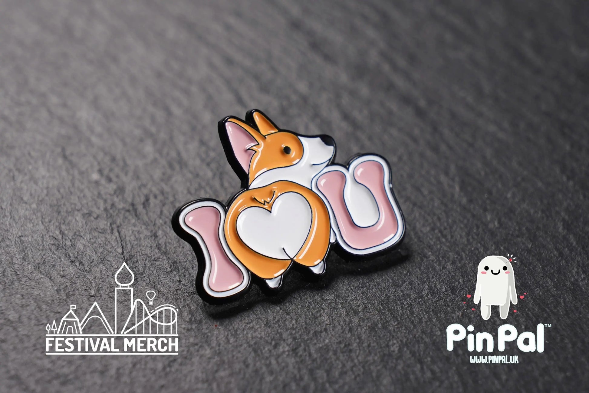 I love you Enamel Pin - PinPal UK195 - Pin Badges - Funny Gift, Music Gift, Anime Gift, Cute Gift, Positive gift, Cheeky Rude Gift, Unique