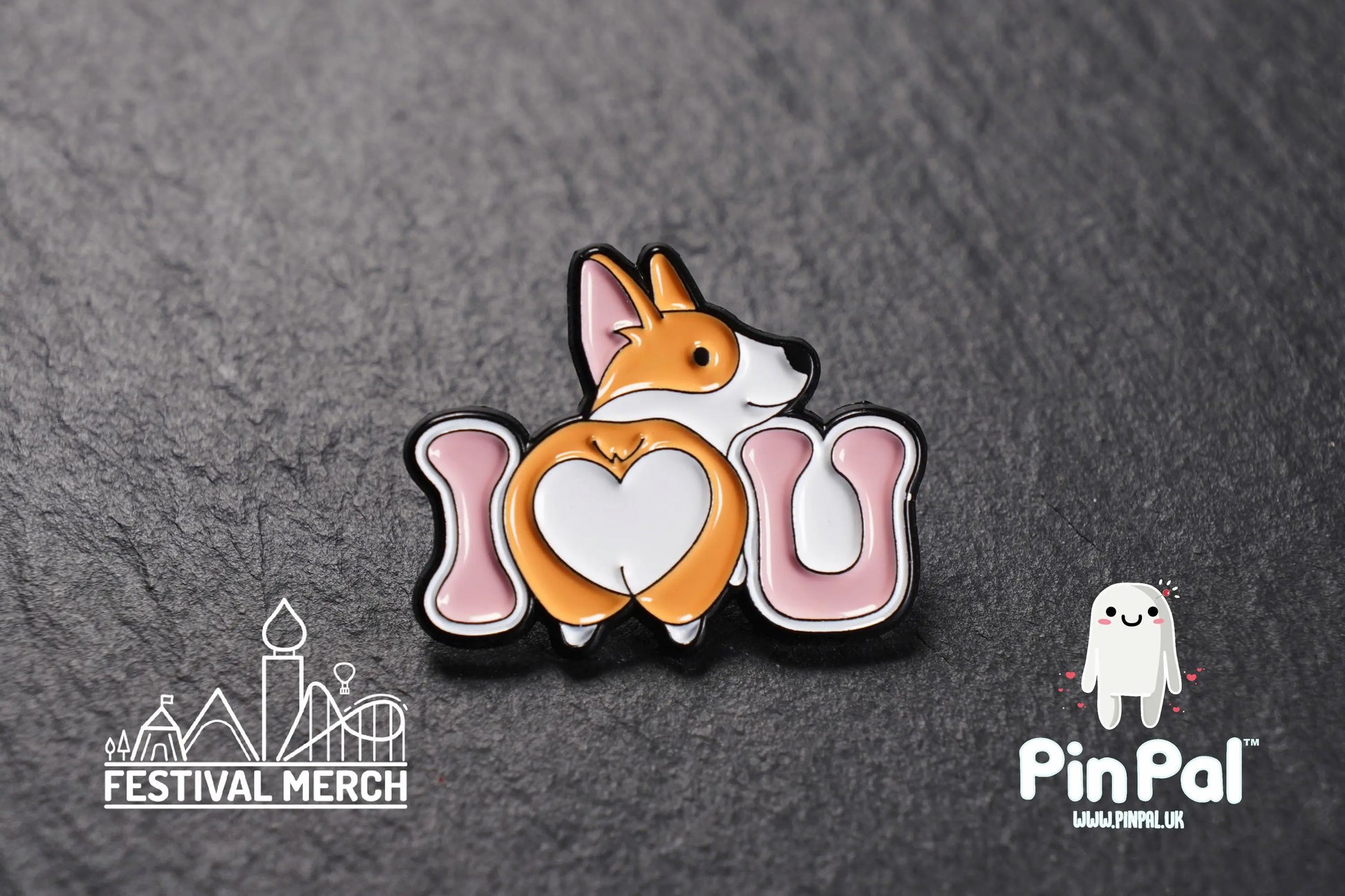 I love you Enamel Pin - PinPal UK195 - Pin Badges - Funny Gift, Music Gift, Anime Gift, Cute Gift, Positive gift, Cheeky Rude Gift, Unique