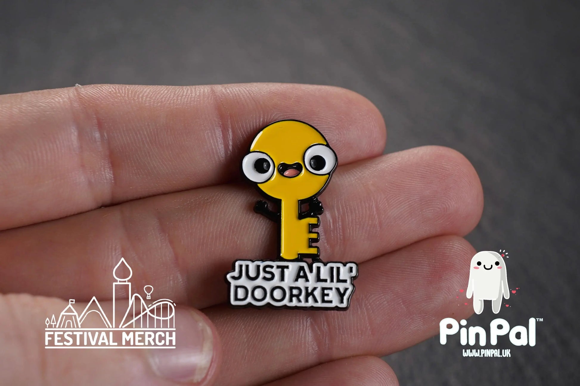 Key Enamel Pin - PinPal UK196 - Pin Badges - Funny Gift, Music Gift, Anime Gift, Cute Gift, Positive gift, Cheeky Rude Gift, Unique Gift