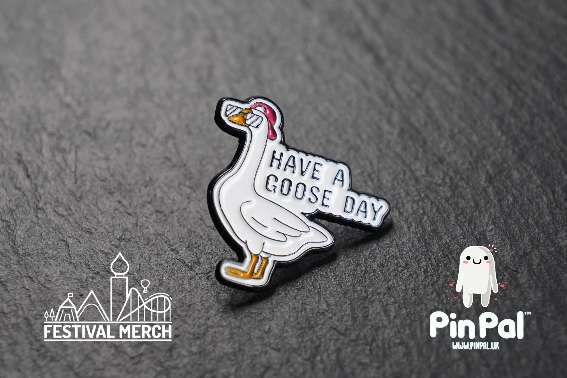 Silly Goose Enamel Pin - PinPal UK207 - Pin Badges - Funny Gift, Music Gift, Anime Gift, Cute Gift, Positive gift, Cheeky Rude Gift, Unique