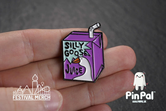 Silly Goose Enamel Pin - PinPal UK210 - Pin Badges - Funny Gift, Music Gift, Anime Gift, Cute Gift, Positive gift, Cheeky Milk carton