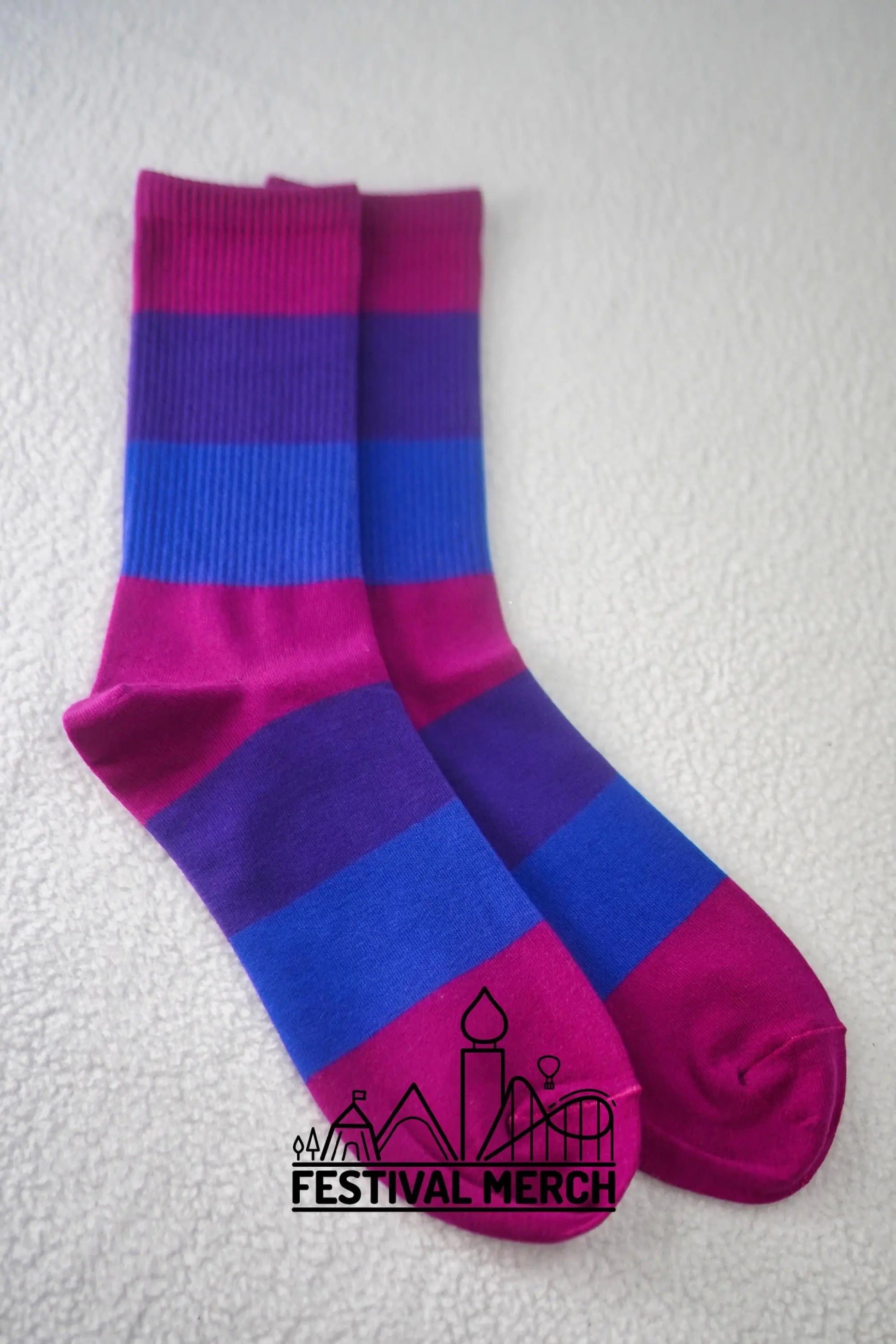 Bisexual Pride Socks | Unisex LGBTQ+ Apparel | Premium Cotton Rich ~ Pride Flag Gifts Bisexual Flag Rainbow Socks Bi