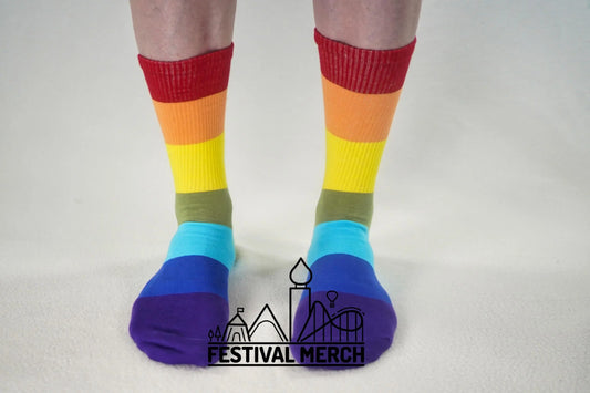 Rainbow Pride Socks | Unisex LGBTQ+ Apparel | Premium Cotton Rich ~ Pride Flag Gifts Rainbow Flag Rainbow Socks