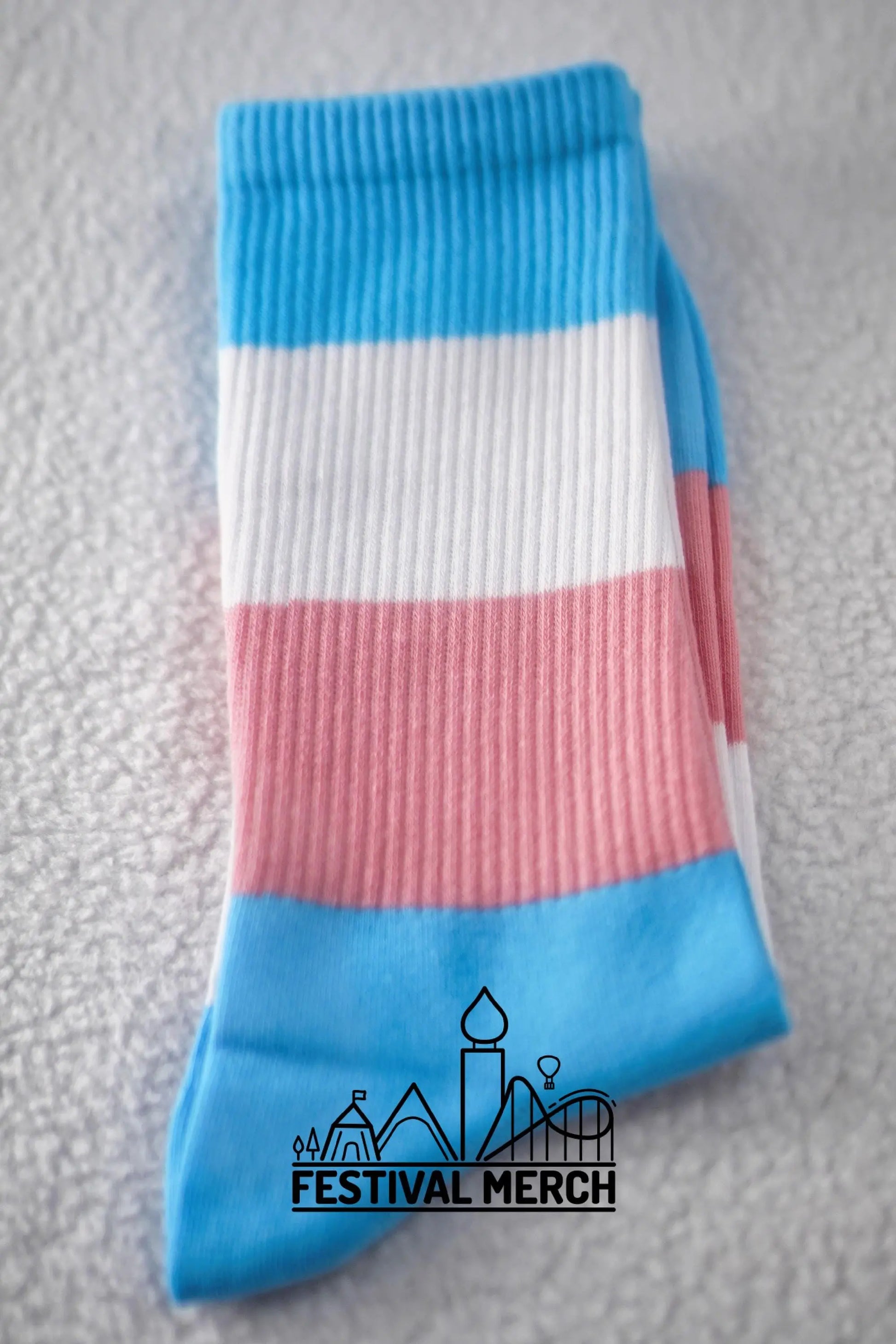 Transgender Pride Socks | Unisex LGBTQ+ Apparel | Premium Cotton Rich ~ Pride Flag Gifts Transgender Flag Rainbow Socks
