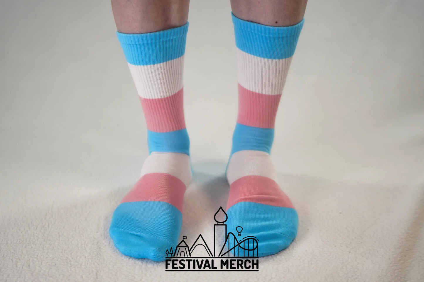 Transgender Pride Socks | Unisex LGBTQ+ Apparel | Premium Cotton Rich ~ Pride Flag Gifts Transgender Flag Rainbow Socks