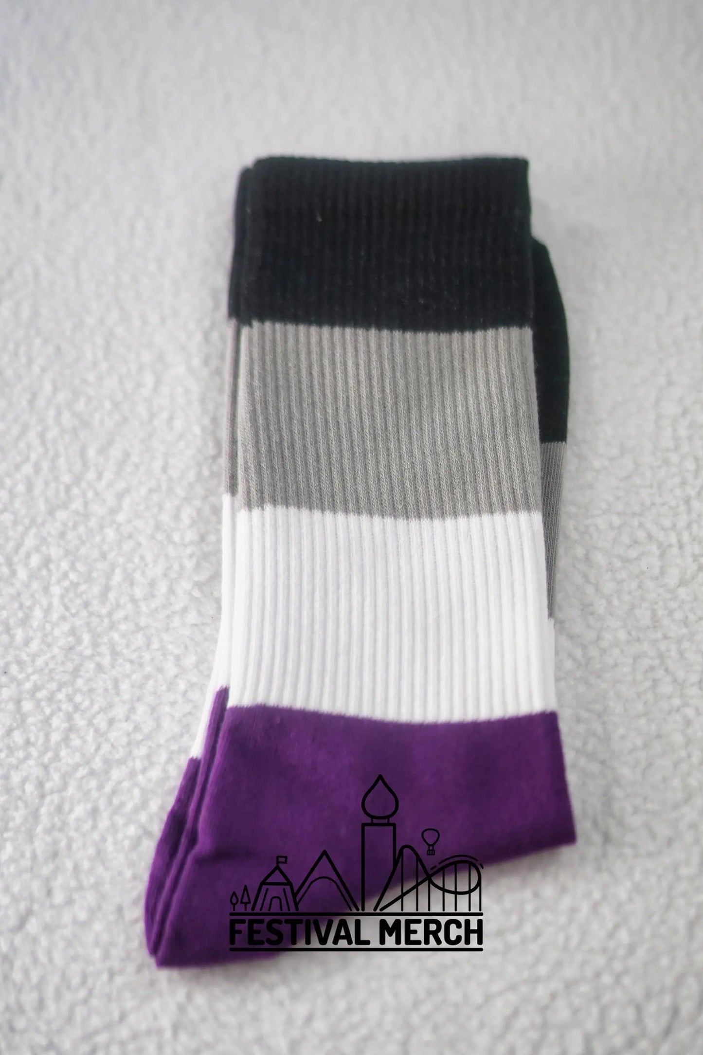 Asexual Pride Socks | Unisex LGBTQ+ Apparel | Premium Cotton Rich ~ Pride Flag Gifts Asexual Flag Rainbow Socks LGBT owned company