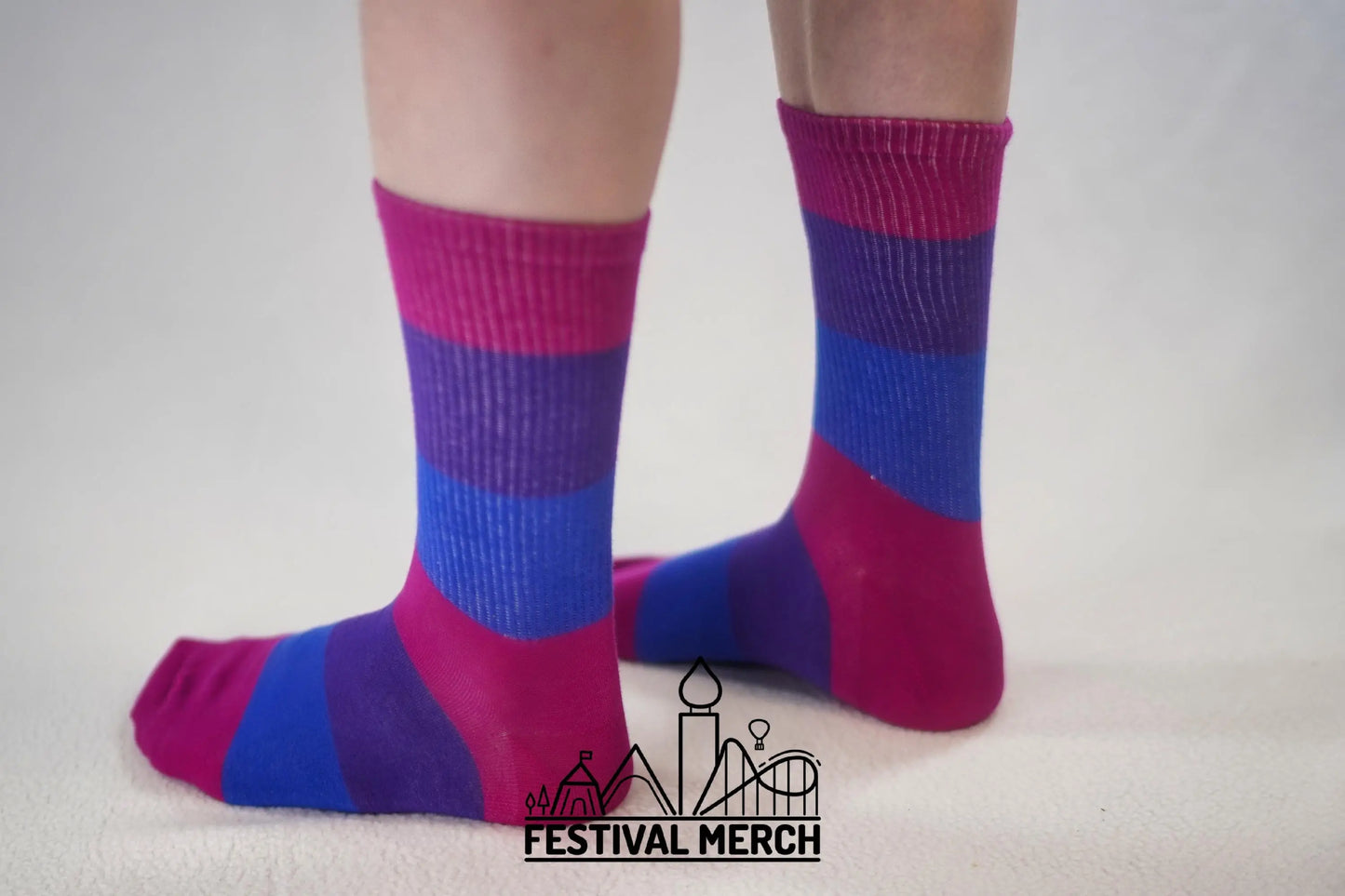 Bisexual Pride Socks | Unisex LGBTQ+ Apparel | Premium Cotton Rich ~ Pride Flag Gifts Bisexual Flag Rainbow Socks Bi