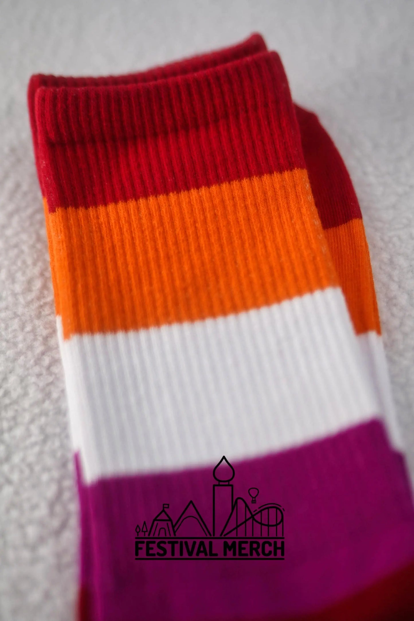 Lesbian Pride Socks | Unisex LGBTQ+ Apparel | Premium Cotton Rich ~ Pride Flag Gifts Bisexual Flag Rainbow Socks Bi