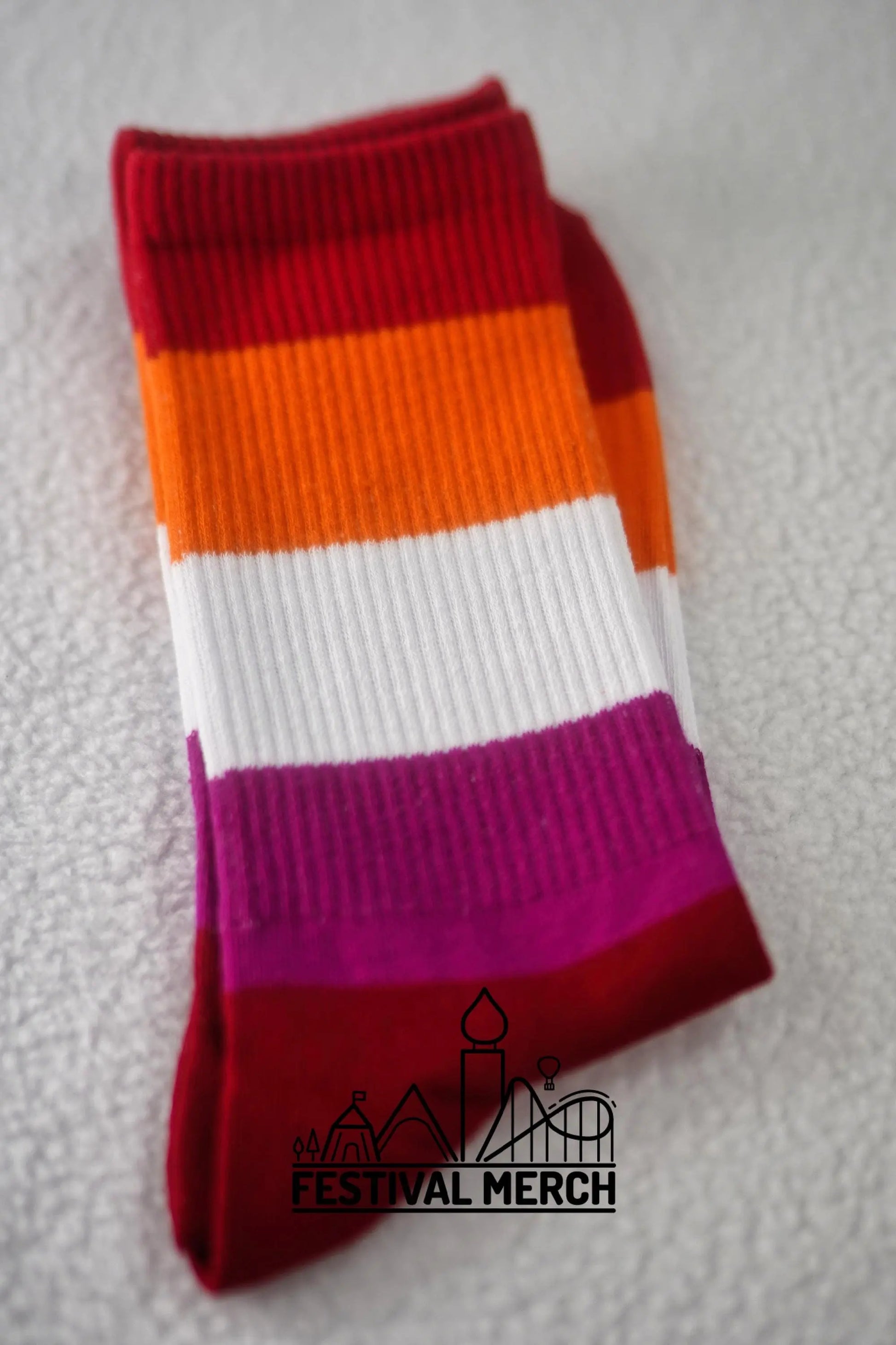 Lesbian Pride Socks | Unisex LGBTQ+ Apparel | Premium Cotton Rich ~ Pride Flag Gifts Bisexual Flag Rainbow Socks Bi