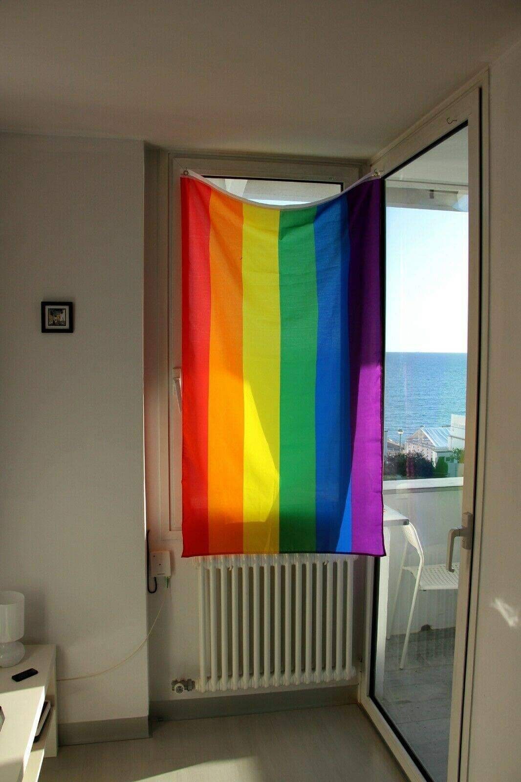 Premium LGBT Pride Flags - (Discreet packaging) - Rainbow Flag 5ft by 3FT Pride Gay Lesbian Bi Trans Inclusive parade - Festival Merch