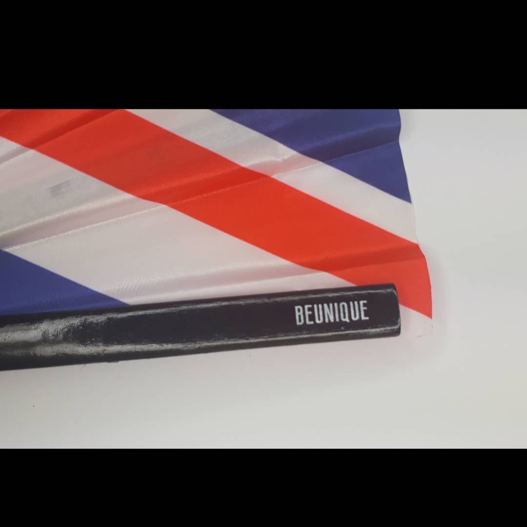 Clack Fan - Jubilee Union Jack Flag 60cm - LARGE - UK Flag British Flag Giant hand fan Drag Race UK anniversary queen royal party vintage