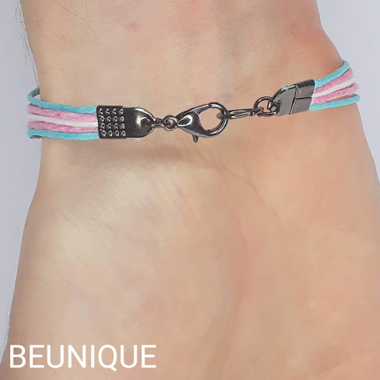 Trans Flag Bracelet | Handmade to order - Rainbow Gift - Pride Gift - LGBT Gift -Trans Pride - Show support for Transgender people