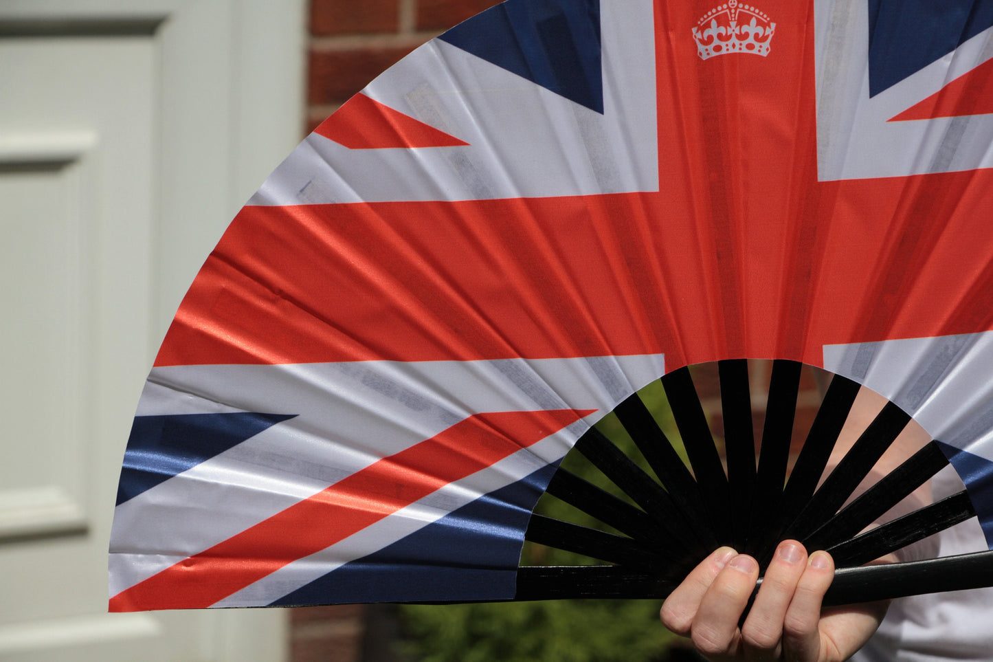 Clack Fan - Jubilee Union Jack Flag 60cm - LARGE - UK Flag British Flag Giant hand fan Drag Race UK anniversary queen royal party vintage