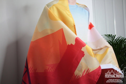 Limited Edition - Glastonbury Festival Flag (Unofficial) - 5ft by 3ft  Hand made Custom Design - music gift inspired glasto - Festival merch