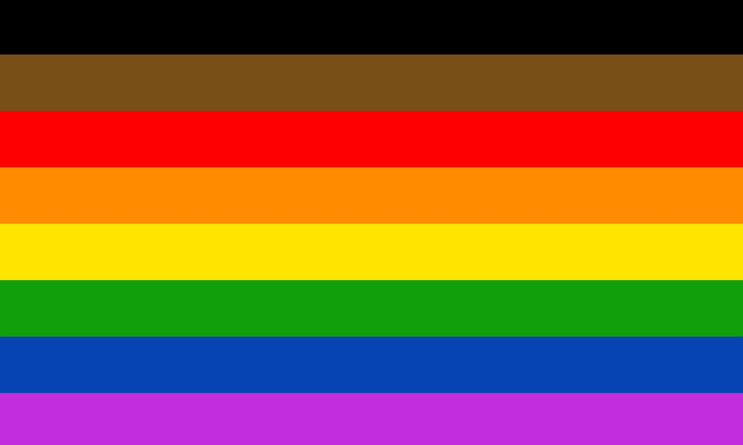 Inclusive Rainbow Flag Large LGBT -  5ft by 3FT Pride Gay Lesbian Bi Trans Rainbow parade inclusive Philadelphia  philly - Festival Merch