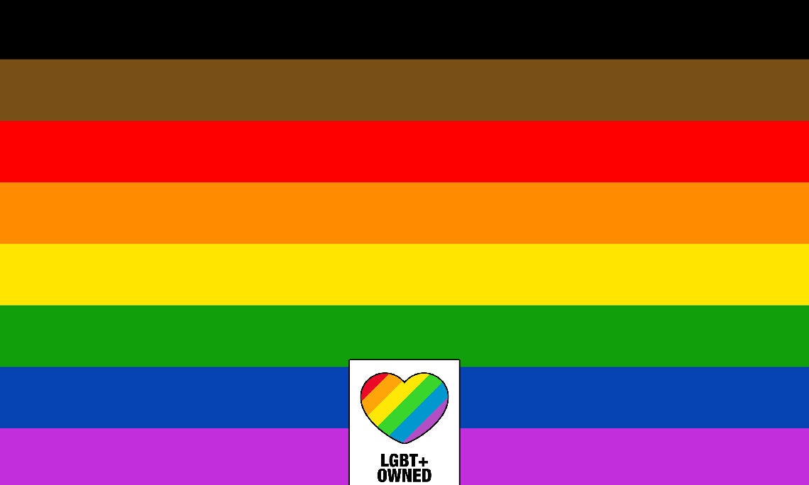 Inclusive Rainbow Flag Large LGBT -  5ft by 3FT Pride Gay Lesbian Bi Trans Rainbow parade inclusive Philadelphia  philly - Festival Merch