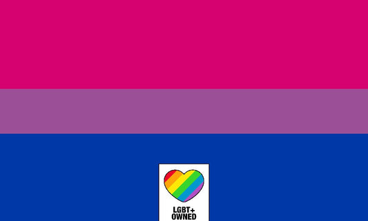 Bisexual Bi Flag Large LGBT -  5ft by 3FT Pride Gay Lesbian Bi Trans Bisexuality Rainbow parade music festival party - Festival Merch