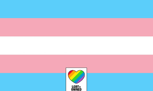 Transgender Flag Large LGBT -  5ft by 3FT Pride Gay Lesbian Bi Trans Rainbow parade music festival party - Festival Merch