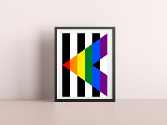 Ally Flag Print - Rainbow Pride Flag - home decor - A4 A3 A2  - Festival Merch