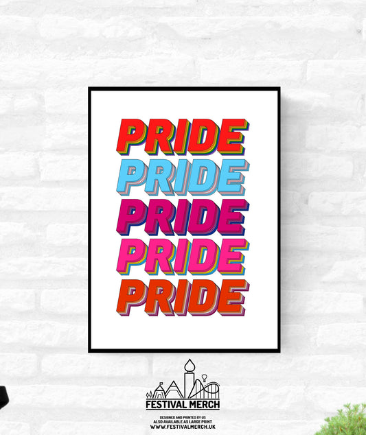 Pride Flags Print - Rainbow Transgender Bi Pansexual Lesbian Inclusive LGBT - home decor - A4 A3 A2  - Festival Merch